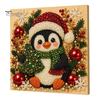 Christmas Home Decoration Faux Pearl Art Kit, DIY Snowman Painting 3D Festive Living Room Accents Xmas Scenes Crafting Project for Adults Beginners,