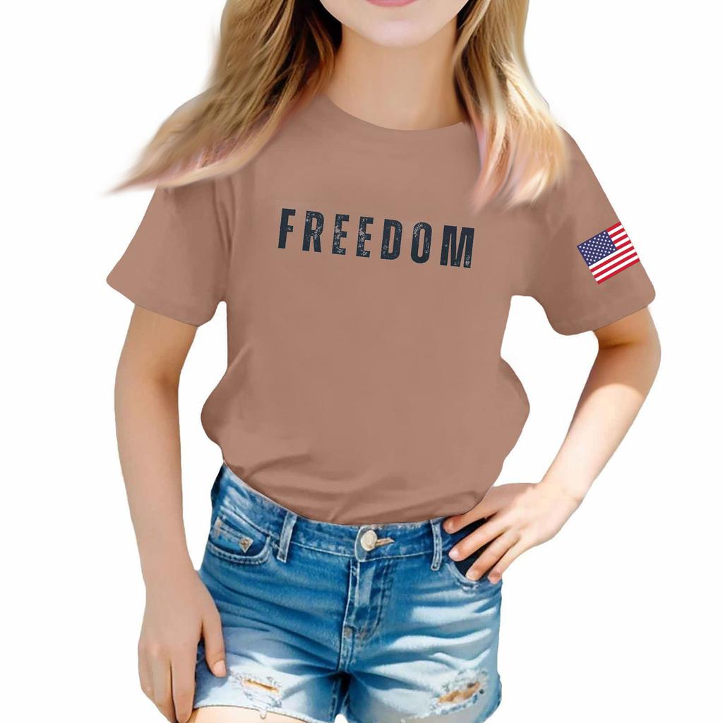 Toddler Girl Boy T-Shirts Kids Top Boys And Girls Printed Short Sleeved T-shirt 1-12Y Summ
