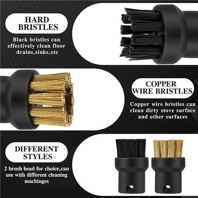 40 Pcs Steam Cleaner Brush Heads Steam Brushes Attachments Replacement Steam Clean Brush Heads For Hardsurface