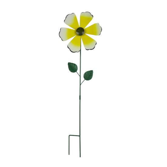 Wind Spinner for Colorful Outdoor Windmill Decorative Metal Flower Floral Pinwheels Garden A