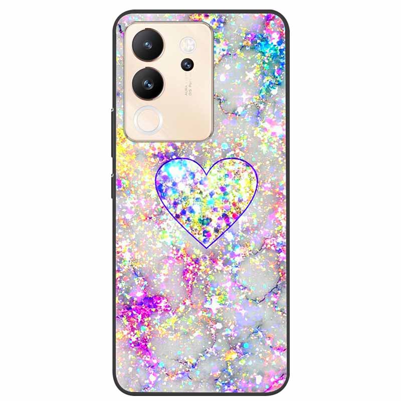 For Vivo V30 Lite Case 6.67'' Silicone Painted Soft TPU Protective Cover for Vivo V 30 Lite 5G Phone Cases V30Lite V2314 Cartoon
