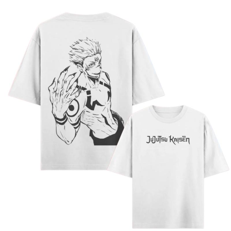 

Jujutsu Kaisen Ryomen Sukuna Doublesided Print TShirt Anime Manga Graphic Cotton Tee for Men Kids Casual Streetwear Top S