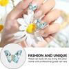 1Bag 3D Nail Charms Butterfly Shaped Nail Rhinestones for Women Elegant DIY Nails Art Decoration Accessories