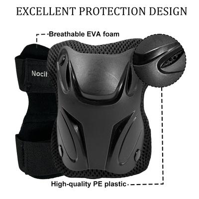 Set di 6 Ginocchiere e Gomitiere Durevole e Sicuro Set di Protezioni con Parapolsi per Skateboard Pattinaggio a Rotelle Ciclismo Monopattino
