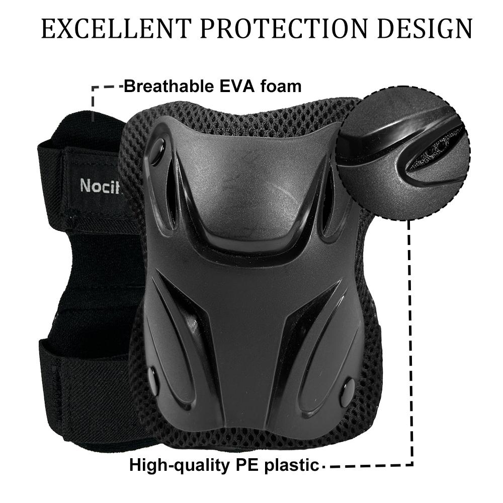 Kids Knee Elbow Wrist Guards 3 In 1 Protective Gear For Skateboarding Cycling BMX Scooter Skating Rollerblading