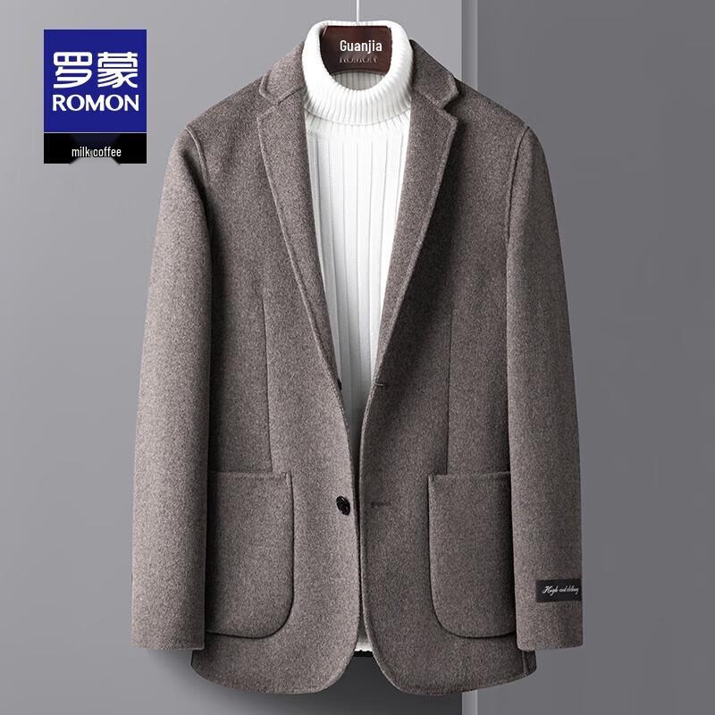 ROMON Men's Thick Wool Blend Blazer