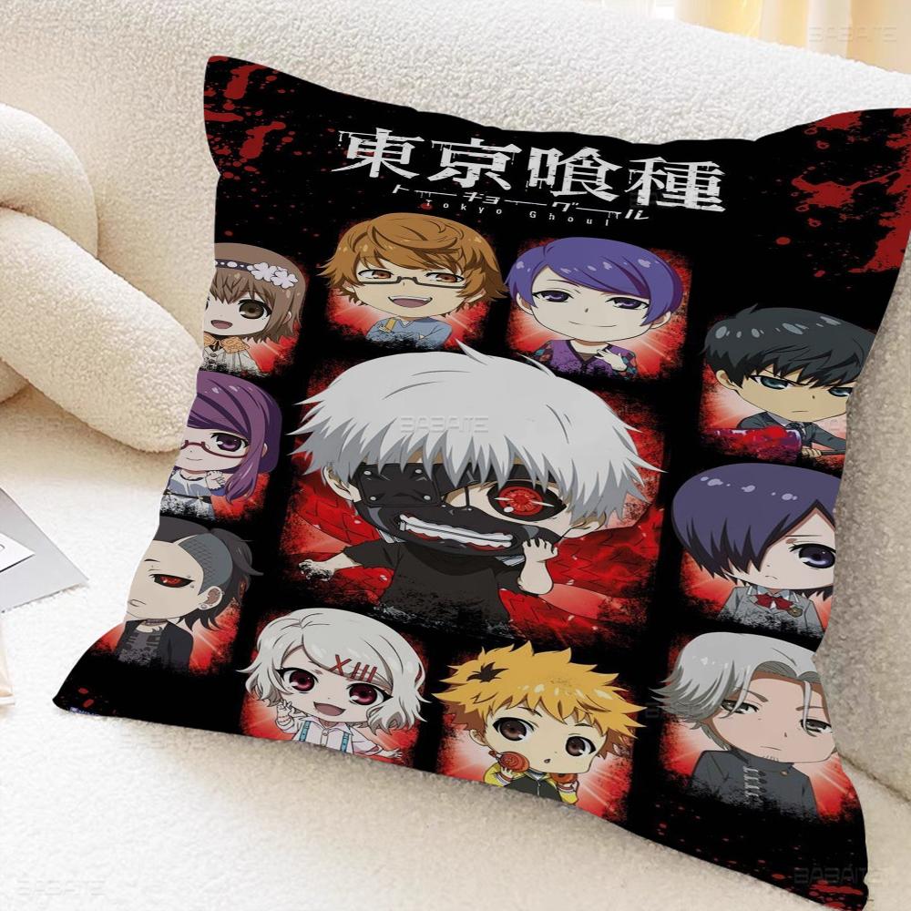 Japanese Anime T-tokyo G-Ghoul Pillowcase Toon Gift Cushion Cover Bedroom Home Sofa Chair Seat Decor Pillow Case