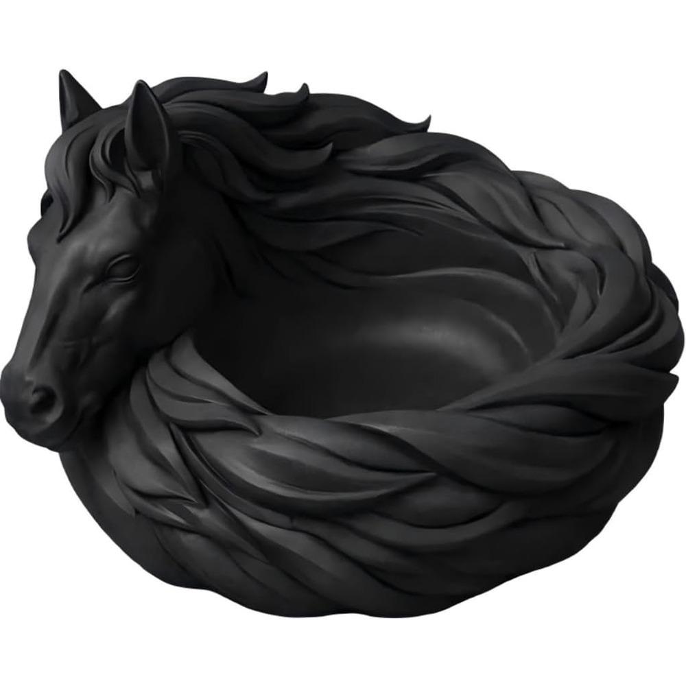 Portable Horse Catchall Bowl for Keys Functional Organizer Tabletop Decor Horse Catchall Bowl Horse Storage Bowl Desk Organizer чёрный