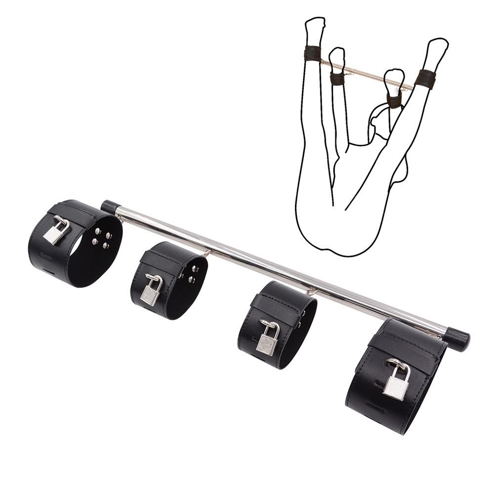 Bondage Restraint Set: Female Handcuffs & Leg Spreader Frame Sex Toys