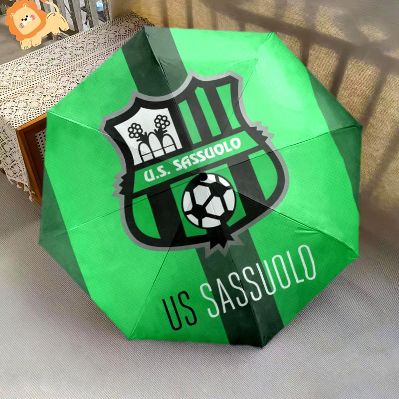 US Sassuolo Calcio pattern, automatic folding umbrella, portable and foldable design, 8 ribs, a Christmas or birthday gift.