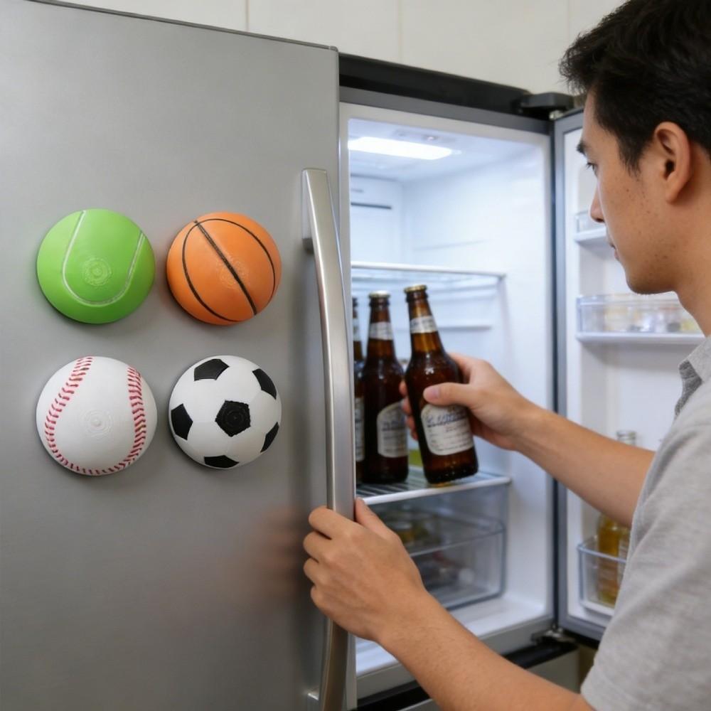 Fan Gift Magnetic Bottle Opener Sports Theme Ball Key Chain Sports Ball Bottle Opener  Sports Party