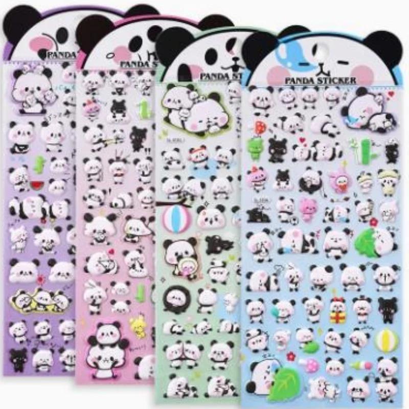 3D Cute Giant Panda 3D Animal Stickers, Children's Baby Puzzle Handmade Reward Stickers, DIY Phone Case Stickers