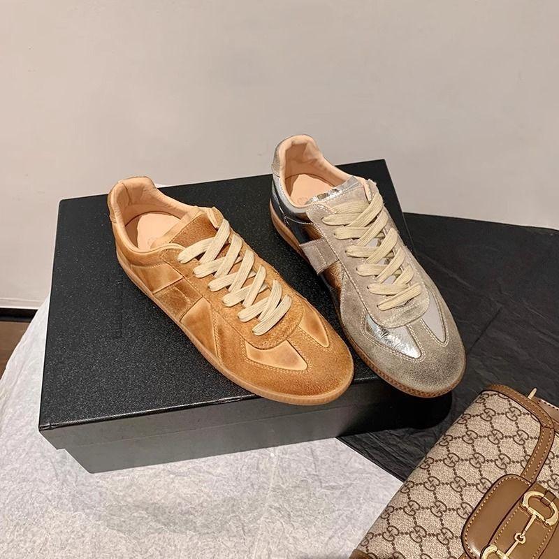 Silver German training shoes women's 2025 autumn and winter new niche retro sports board shoes flat-bottomed versatile casual shoes