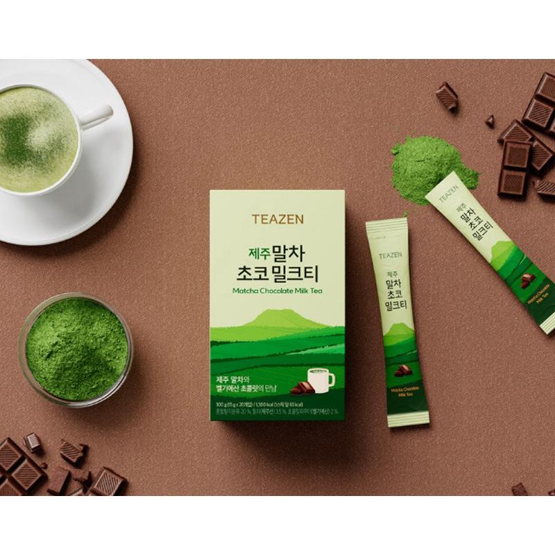 Teazen Matcha Czekoladowa Herbata Mleczna w Proszku 15g (5 opcji)