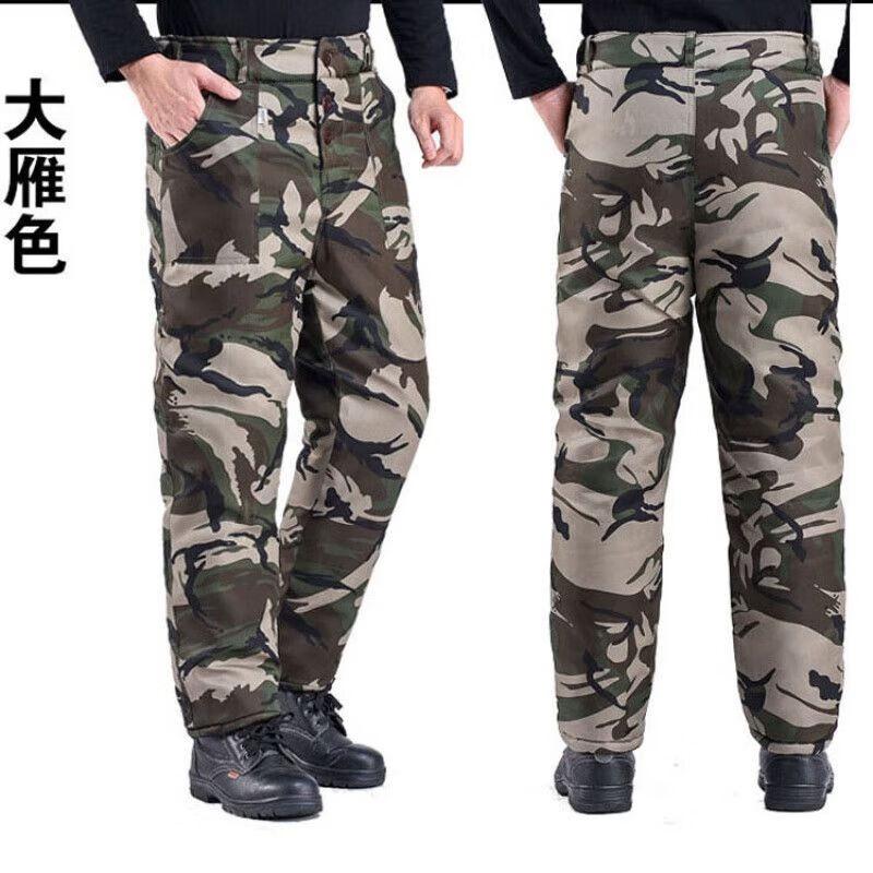 Men s Winter Thickened Cotton Work Pants Height: 180cm, Weight: 50-60kg