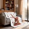 1 Stück Cartoon Weihnachtsmann Bedruckte Flanelldecke Sofa Nickerchen Freizeitdecke Weich und Bequem Mehrere Größen Maschinenwaschbar