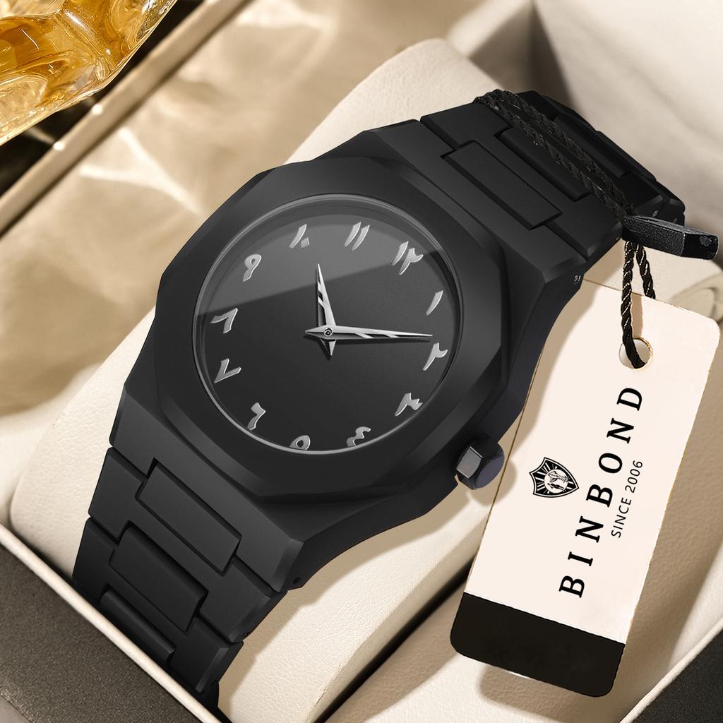 BINBOND Men's Luxury Quartz Wristwatch Waterproof Sport Fashion Casual Business Watch For Men Top Brand Men's Watches