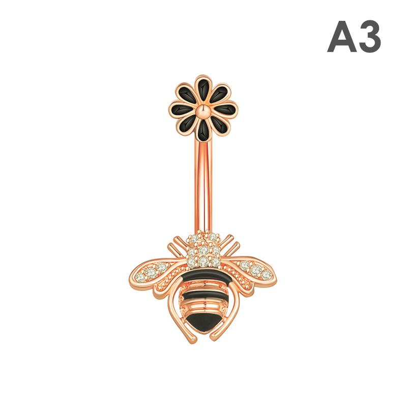 

Висячие кольца для пупка, хирургическая сталь, пирсинг пупка, кольцо в виде пчелы