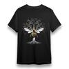 Women's Plus Size T-shirt With Eco HoneyBee Graphic Unisex Black 100% Cotton Tee