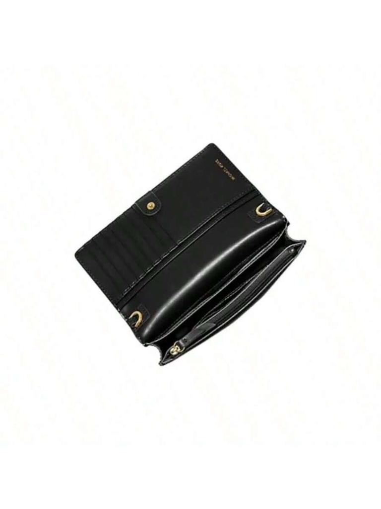 Michael Kors Jet Set CharmJet Set Logo Flap Leather Shoulder/Crossbody Bag, Small Size, Women's 32S1GT9C5L-BLACK