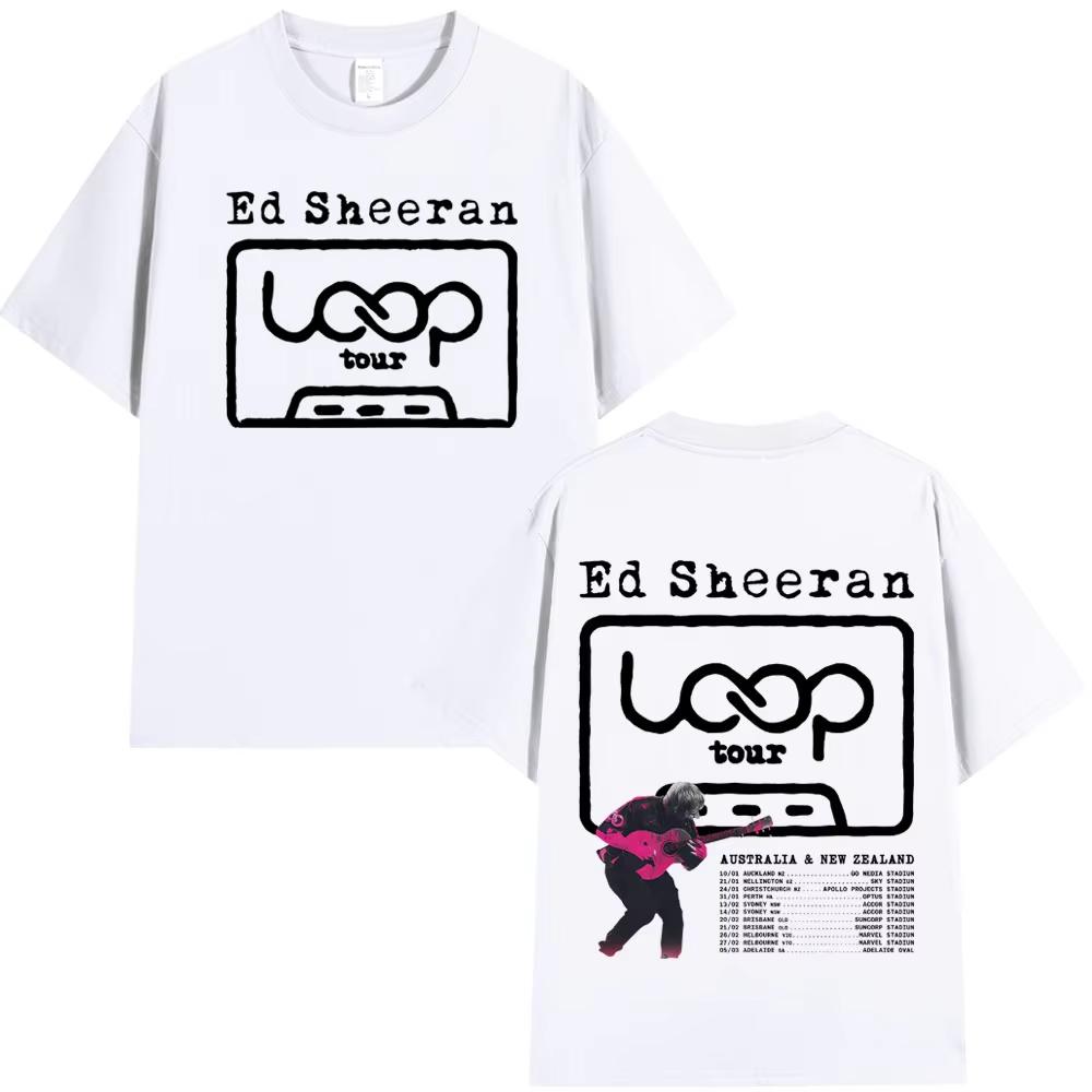 Ed Sheeran Loop Tour Australia and New Zealand 2026 Tour Merch T Shirts Men Women Fashion T-shirt Cotton Cozy T-shirt Fans Gifts