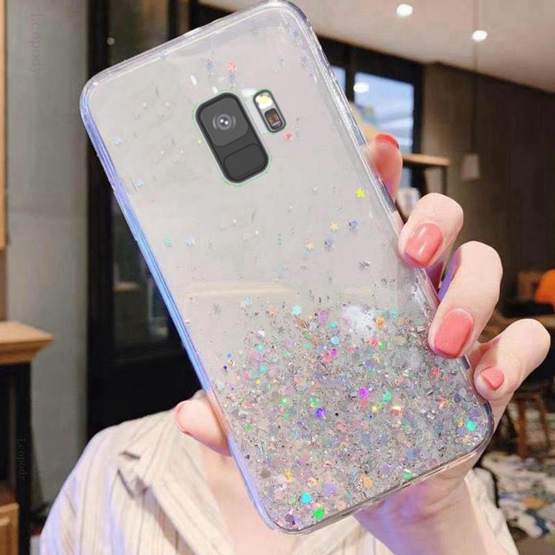 Bling Glitter Phone Case For Samsung Galaxy S9 S 9 G960F G960F/DS G960 Silicon Soft Case Full Cover For samsungS9 S9 Back Cover