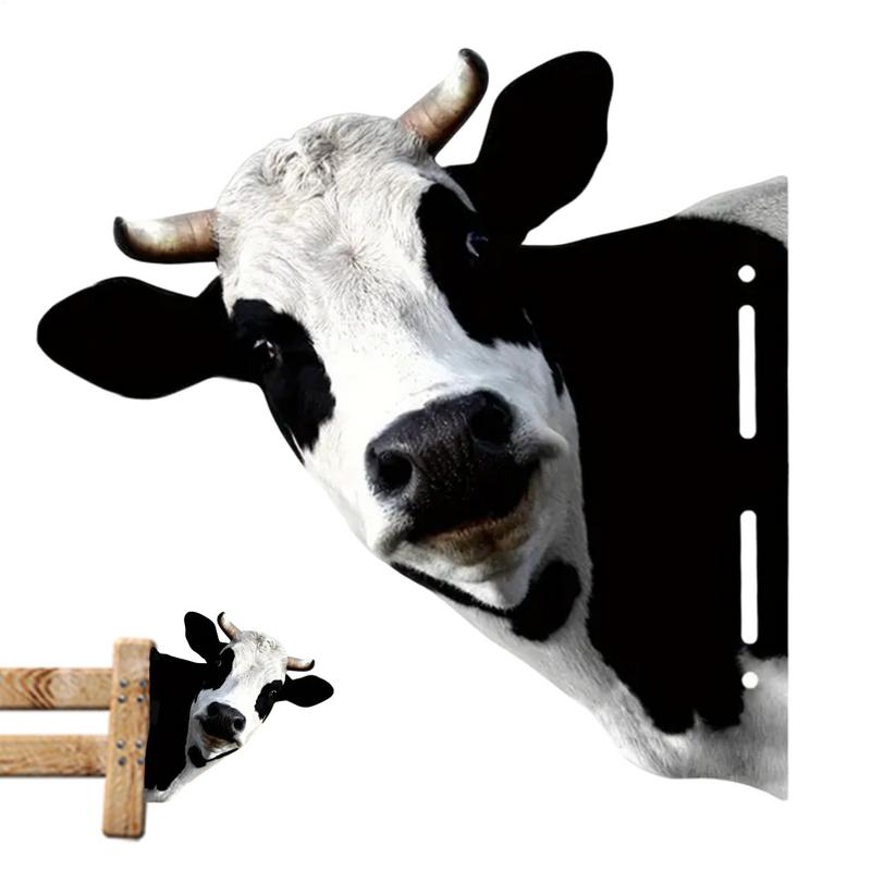 

Cows Head Shape Iron Silhouettes Lawn Decor Funny Peeking Cattle Statue Creative Modern Artworks Home Decor China Mainland