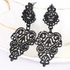 Dangle Drop Hollow Fashion Long Black Leaves Dangle Earrings Earrings Zinc Zinc Alloy
