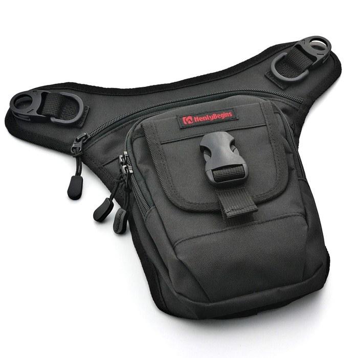 Henly Begins Daytona Bike Leg Bag 1L Black DH-740