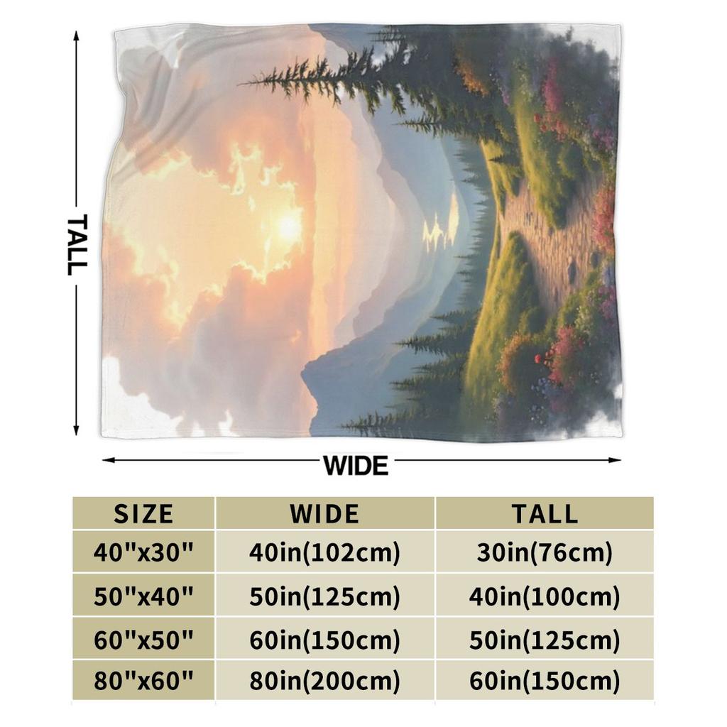 Enchanted Sunset Shirt Version Custom Comfortable Gift An UltraSoft Micro Fleece Blanket