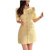 2025 Sommer Koreanisches Schickes Elegantes Tweed-Kurzarmkleid