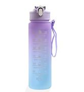 24 Oz Water Bottle with Times To Drink and Straw, Motivational Drinking Water Bottles with Carrying Strap, Leakproof BPA & Toxic