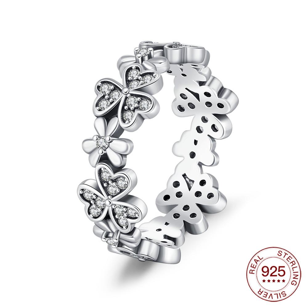 Nouvelles Bagues Bague en Argent 925 Bague Originale en Argent Perle Pour Femmes Luxe Zircon Simple Bague de Doigt Bijoux Cadeaux Amoureux