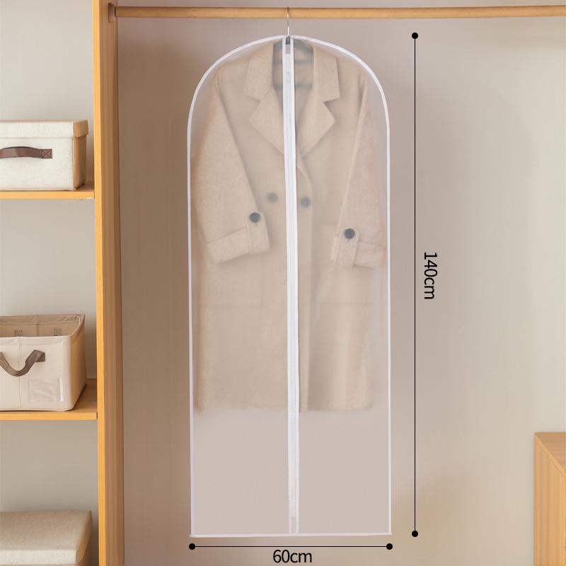 Transparent Washable Hanging Garment Bag for Long Jackets and Suits