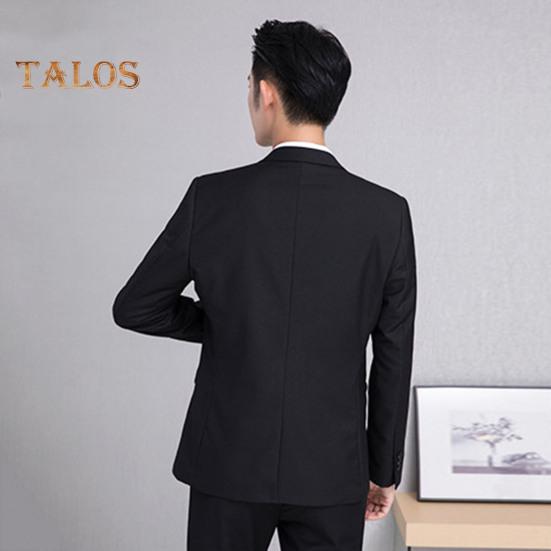 Herredressfrakk Revers Langermet To knapper Dressjakke Ensfarget Klafflommer Slim fit Business Yttertøy