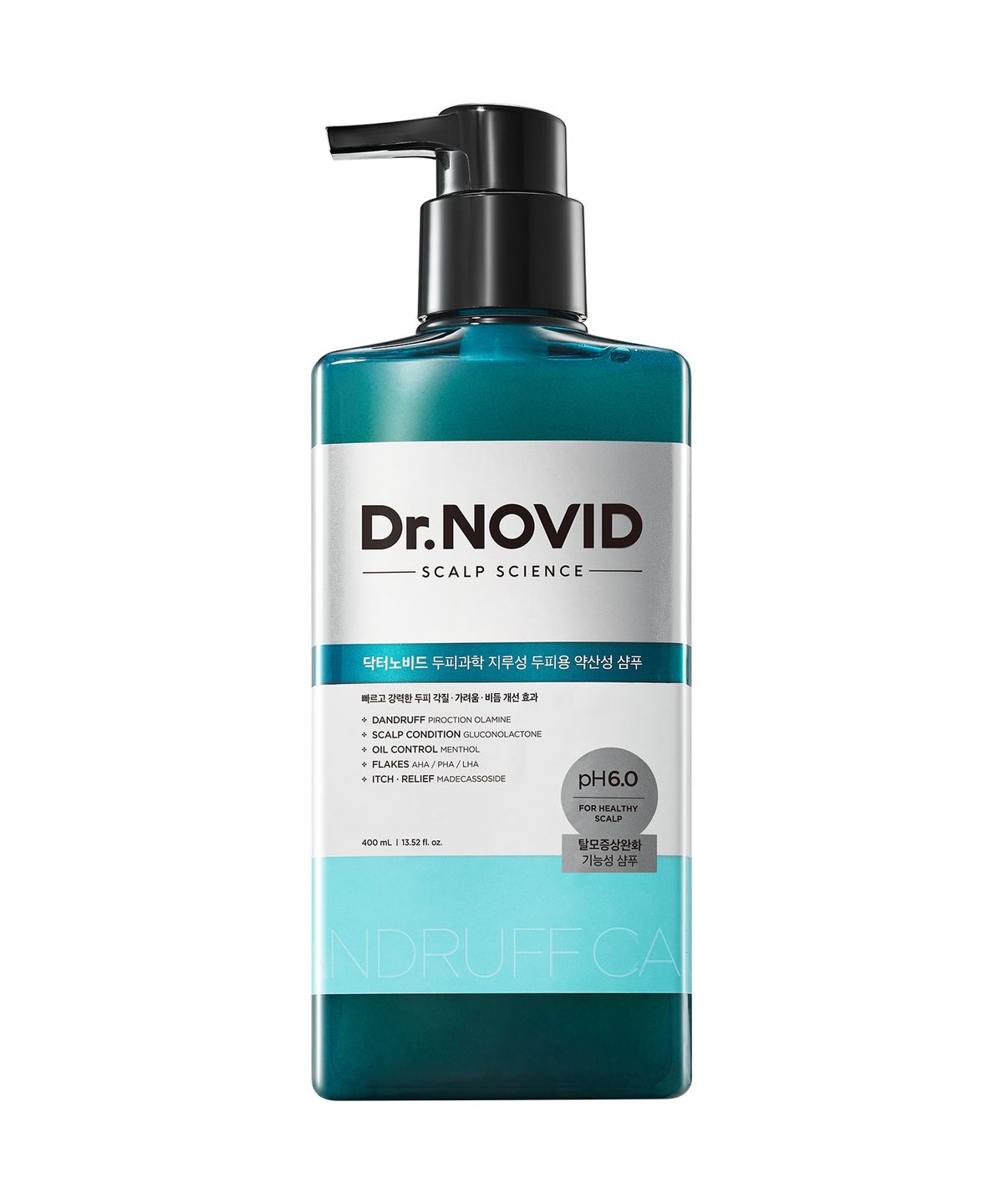 Dr. Novid Mildly Acidic Anti-Dandruff Shampoo for Hair Loss Relief and Seborrheic Scalp 400ml