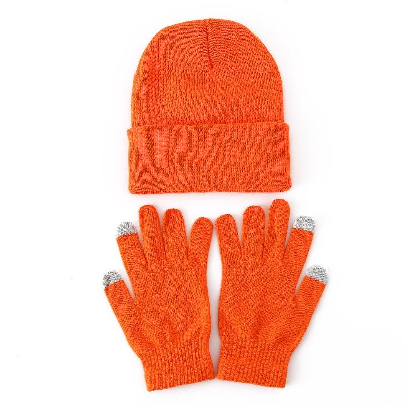 2pcs/Set of Beanie Hat with Gloves,Casual Unisex Pullover Mittens,Suitable for Autumn Winter Warmth,Suitable for Hiking,skiing