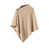 Cashmere Women's Loose-Fit Cardigan with Buckle - Cozy Autumn/Winter Shawl Scarf Coat