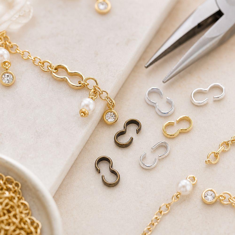 100Pcs Smooth Finish Charm Connector for Bracelets Necklaces Making DIY Jewelry Materials