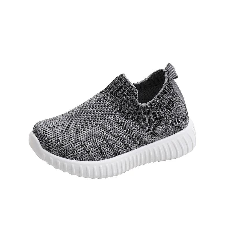 Kids Knitted Casual Shoes Sneakers for Boys Girls Slip-on Antislip Breathable Running Sports Shoes 2-8 Years Children