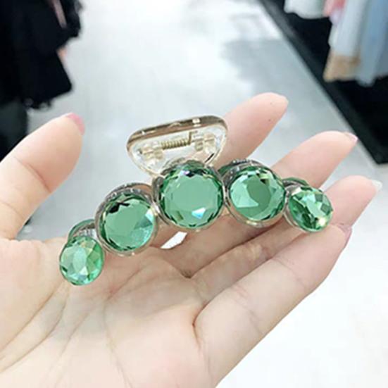 Plastic Claw Hairpin Lightweight Elegant Shiny Imitation Crystal Hair Clip for Bathing