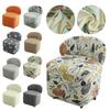 Jacquard Pattern Mushroom Stool Cover Slipcovers Washable Low Stool Protective Case Elastic Anti-dust