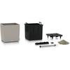 Lechuza pot de fleurs - cube cottage 50 - 49 x 49 x 49,5 cm - kit complet - brun sable