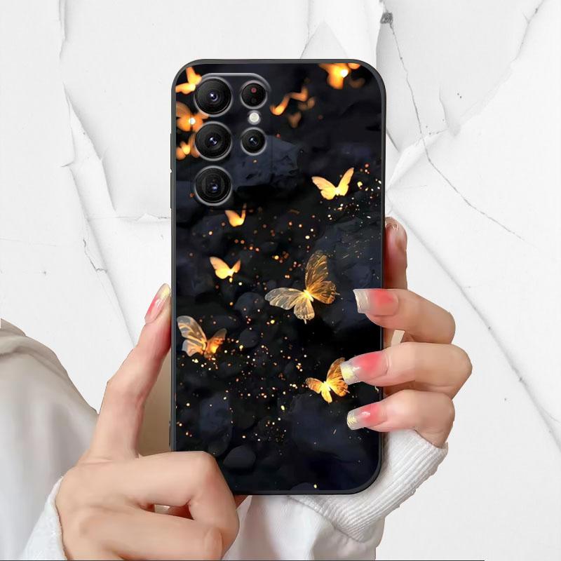 Astronaut Pattern Phone Case For Samsung Galaxy S25 Ultra Covers For Galaxy S 25 Ultra Soft Silicone Shell Black TPU Fundas