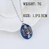 Collier The Vampire Diaries Colliers Elena Gilbert pour Femmes Charme de Film Katherine Klaus Forbes Tour de Cou Pierre Bleue