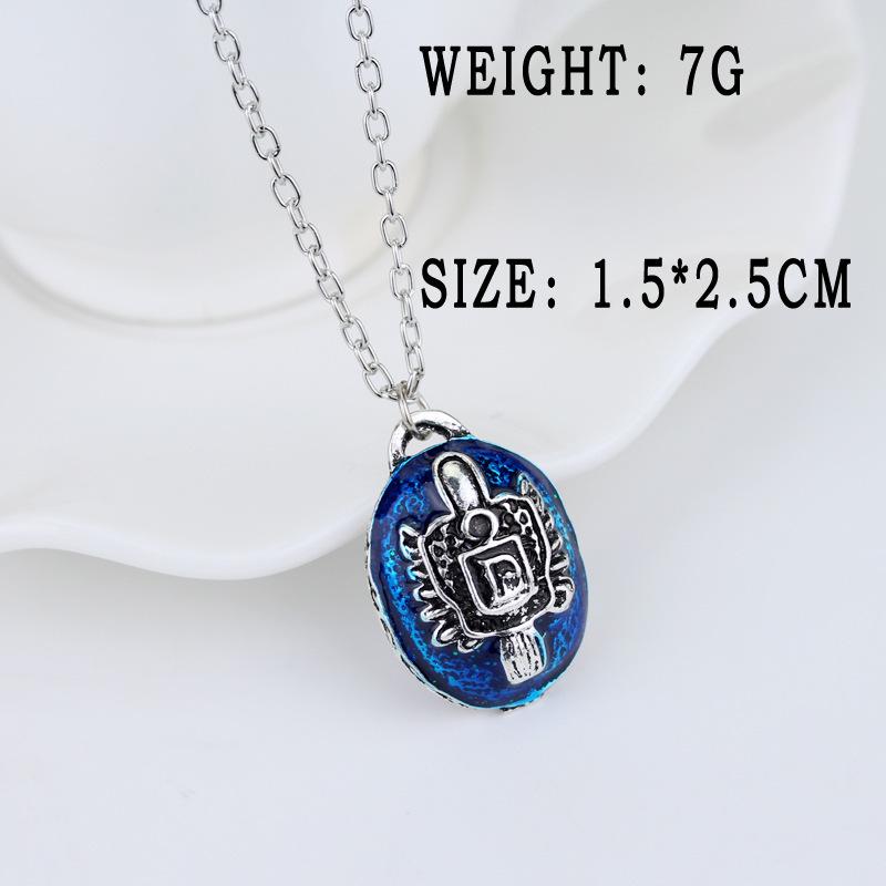 Collier The Vampire Diaries Colliers Elena Gilbert pour Femmes Charme de Film Katherine Klaus Forbes Tour de Cou Pierre Bleue