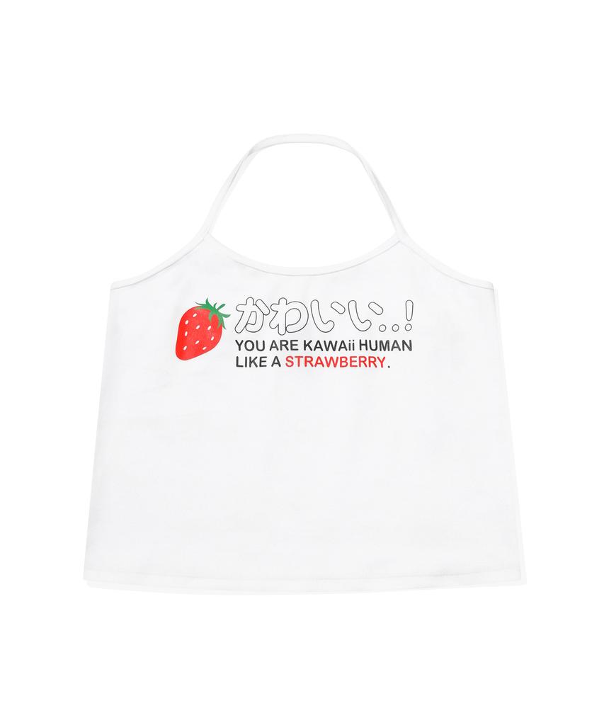 Wondeobijiteo Kawaii Halterneck Top [White]