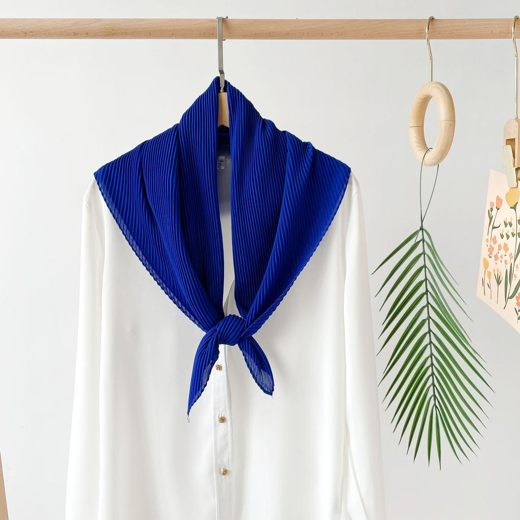 Lenço de Cabeça do Oriente Médio Lenço Quadrado Grande Lenço de Cor Sólida para Mulheres Seda Imitada Pérola Mulher da Neve