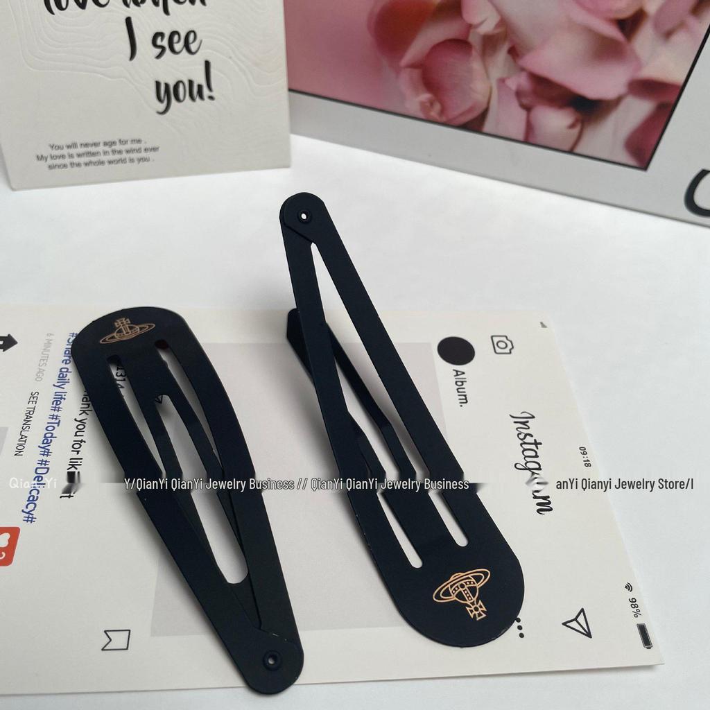 Elegant Metal Edge Hair Clip: High-End Fashion Accessory for Girls