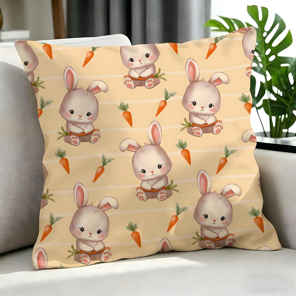 cute Sleeping Bunnies Pillow Cushion Cover Cushion Cover Set Pcs x x x Pillowcase Decorative Sofa Home Decor